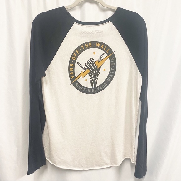 Vans Raglan Sleeve Hang Loose Lightening Bolt Oversized Tee - Picture 4 of 5